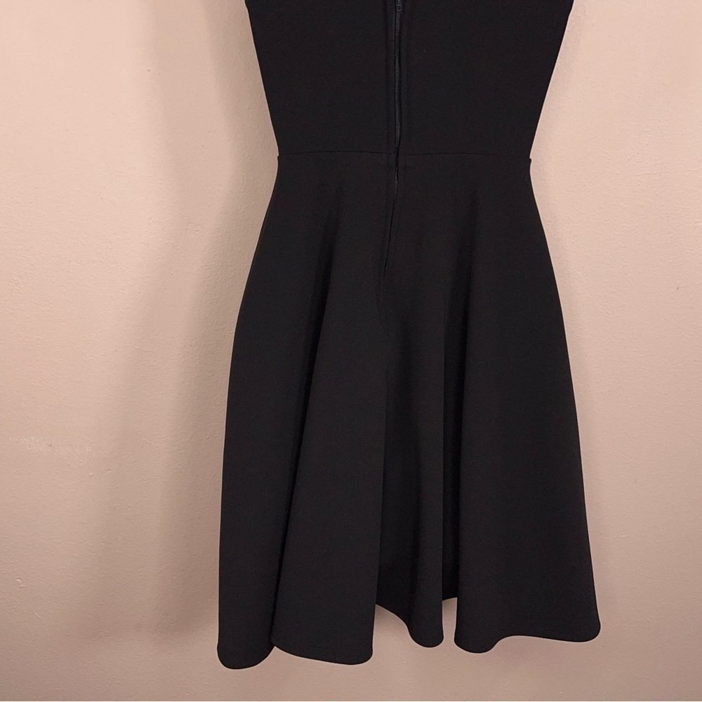 SIZE 0 Y2k ERA B SMART BLACK FIT FLARE EVENT DRESS FORMAL PARTY GOTH SLEEVELESS - Picture 8 of 12
